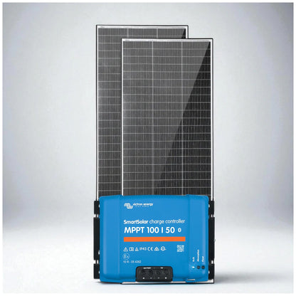 Exotronic/Victron - 2x250W Fixed Solar Panel + 100/50 SmartSolar MPPT Charge Controller - Bundle