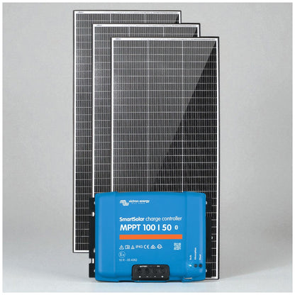Exotronic/Victron - 3x220W Fixed Solar Panel + 100/50 SmartSolar MPPT Charge Controller - Bundle