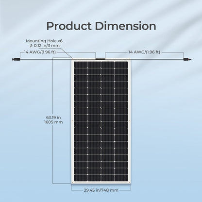 Renogy - 12V - 200W - Lightweight Flexible Solar Panel