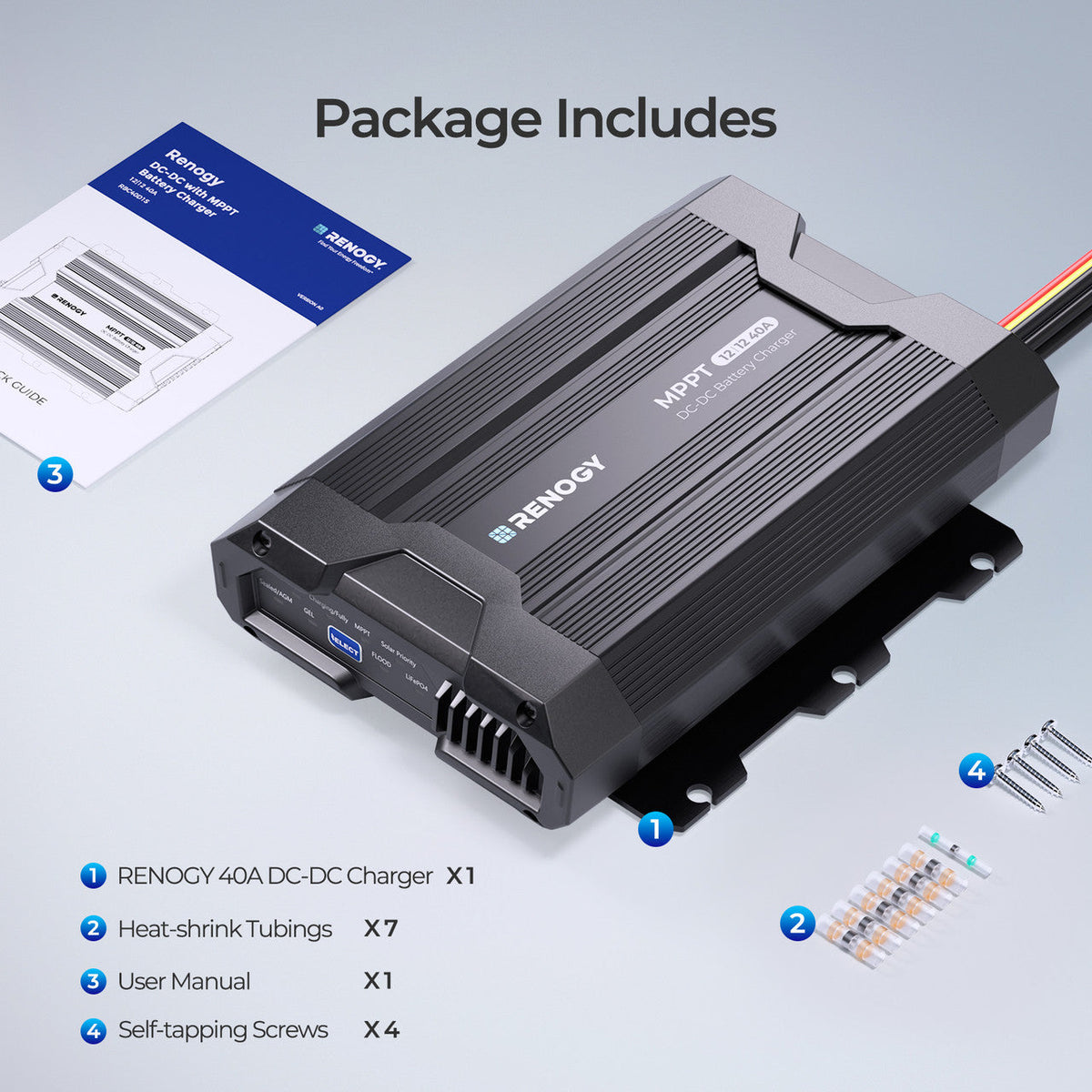 Renogy - 12V - 40A - DC-DC Charger with MPPT