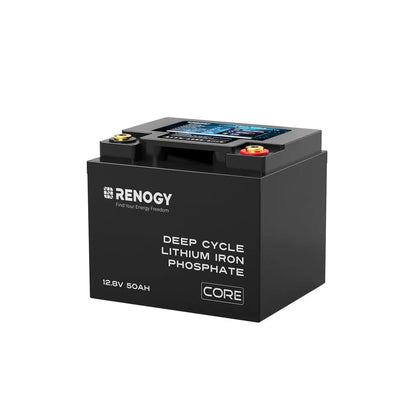 Renogy - 12V - 50AH - Core Deep Cycle Lithium Iron Phosphate Battery