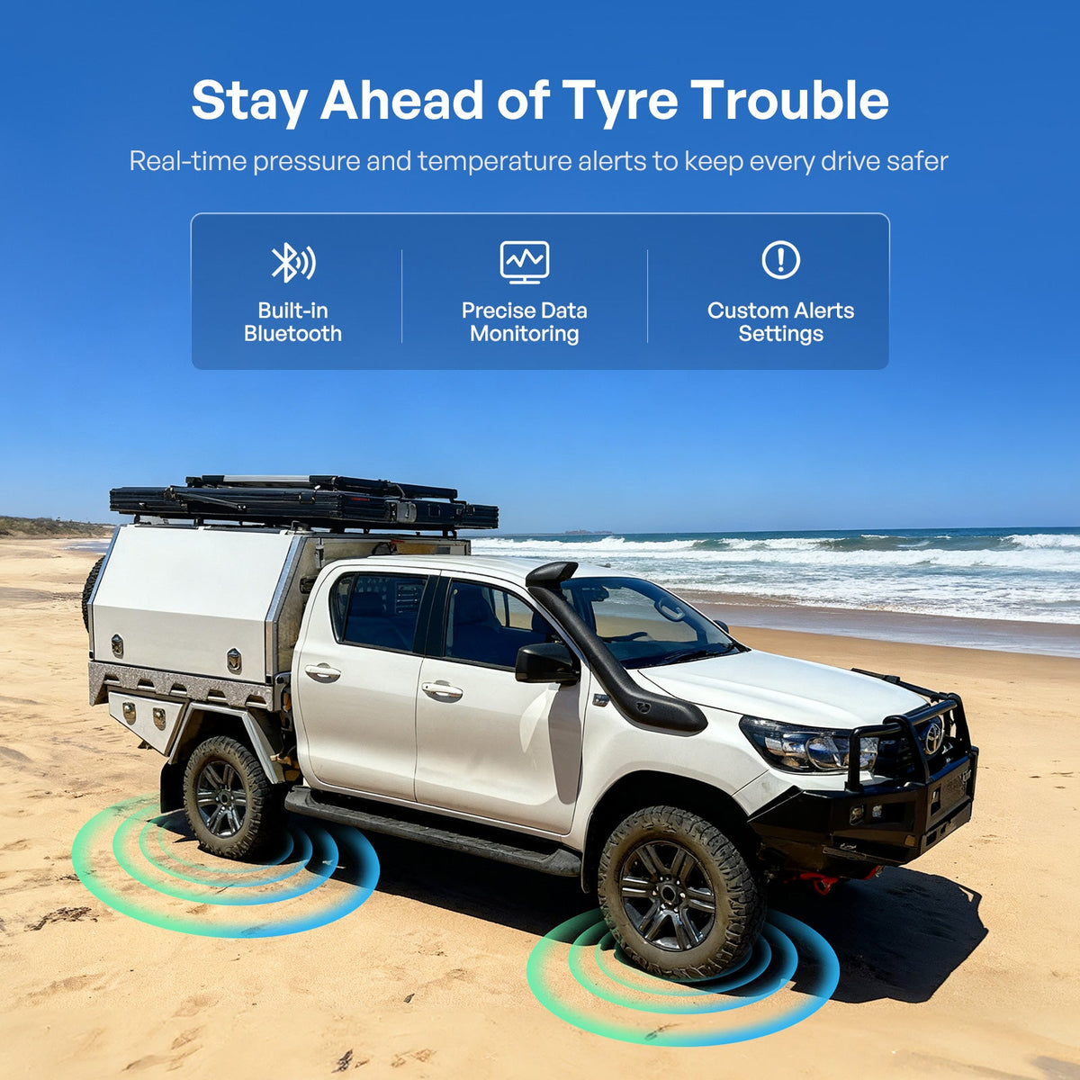 Renogy - Bluetooth Tyre Pressure Monitoring Sensors (Pack of 4)