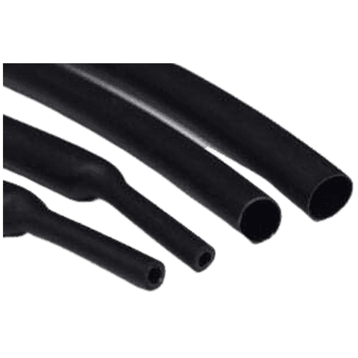 Hellermann Tyton - Black 24-8mm 3:1 Glue-Lined Heat Shrink - 1.2m