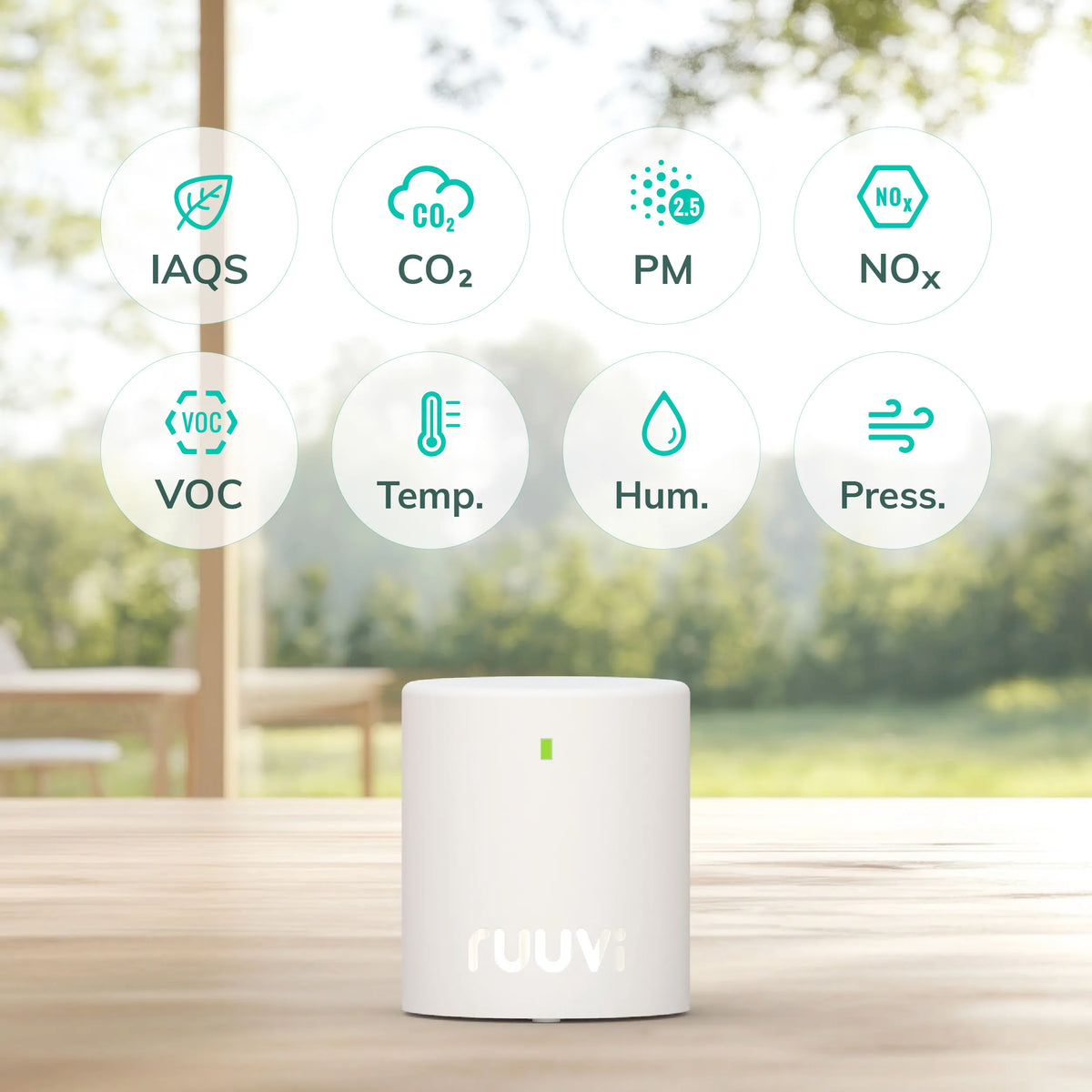 Ruuvi - Air Sensor (7in1) - Indoor Air Quality Monitor with CO2, PM, VOC and NOx