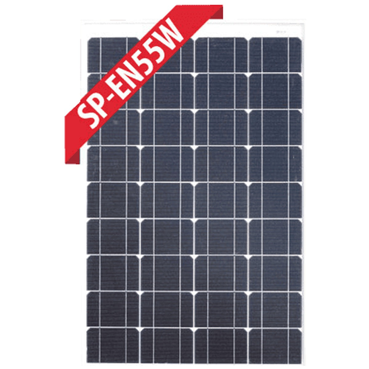 Enerdrive - 55W - Silver Frame Monocrystalline Fixed Solar Panel