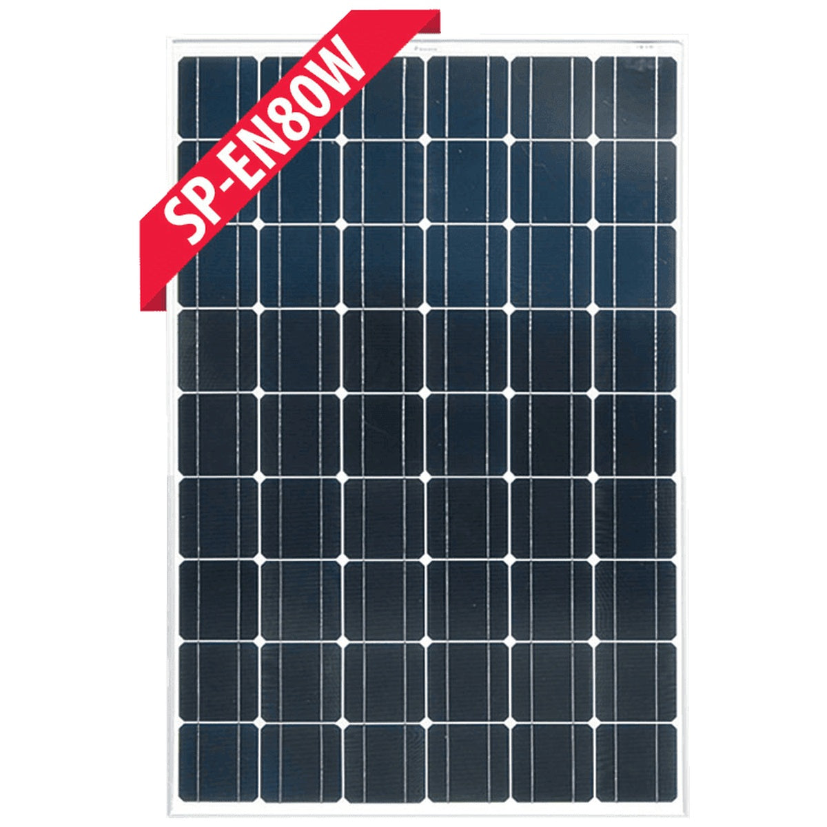 Enerdrive - 80W - Silver Frame Monocrystalline Fixed Solar Panel