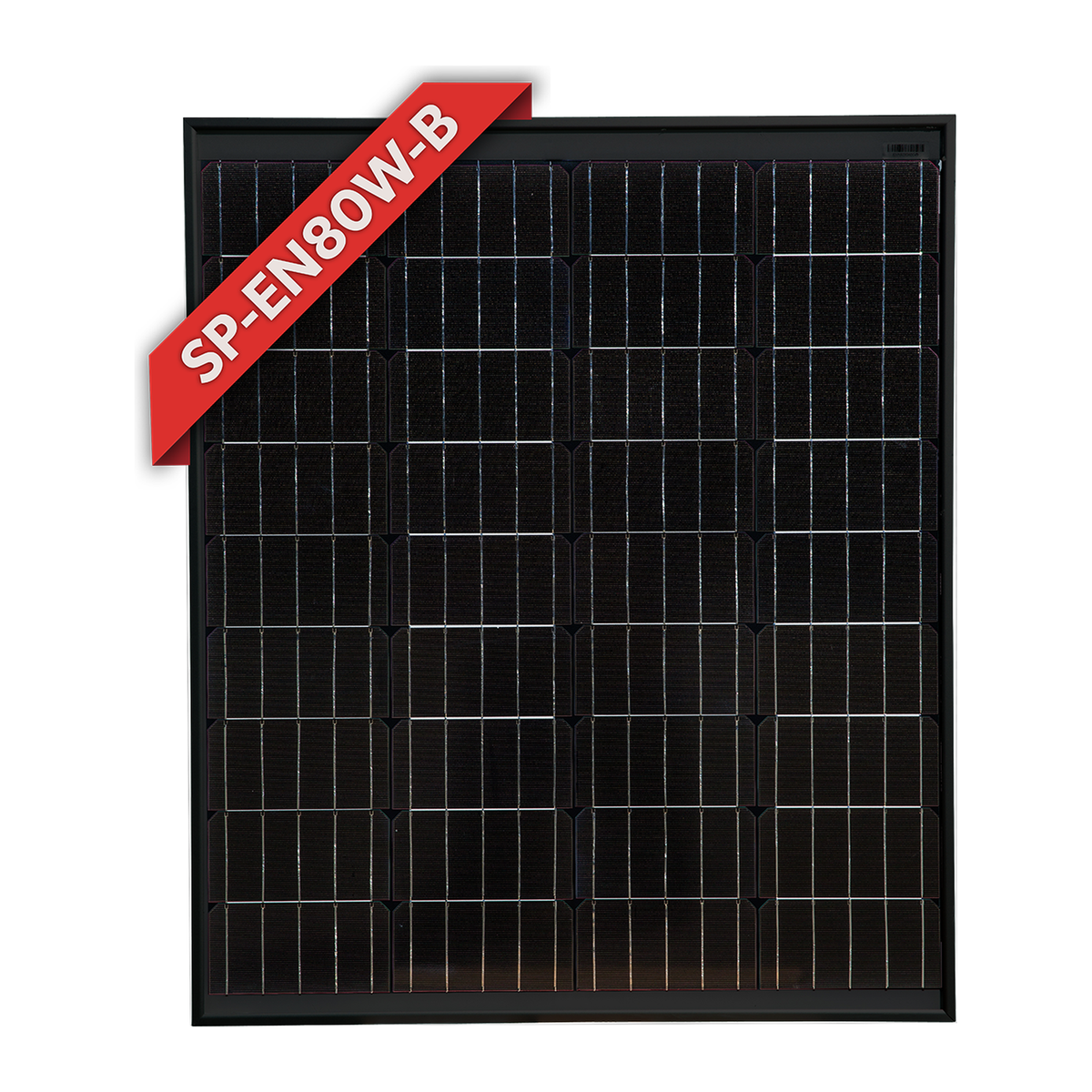 Enerdrive - 80W - Black Frame Monocrystalline Fixed Solar Panel