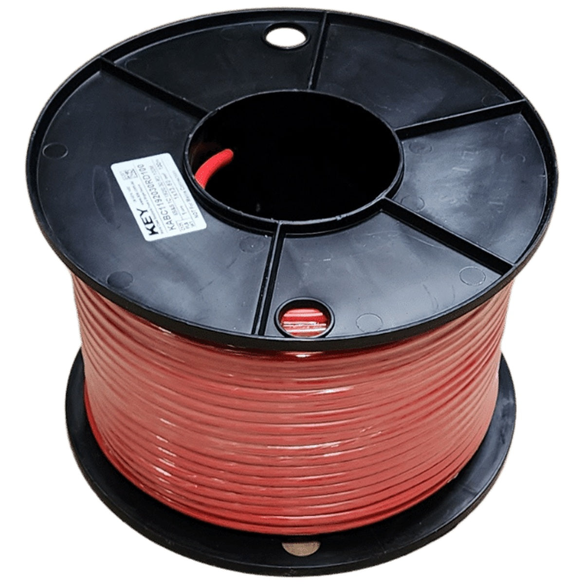 KEY - 6B&S (13.5mm²) Red Single Core Automotive Cable - Australian Made - 100m Roll
