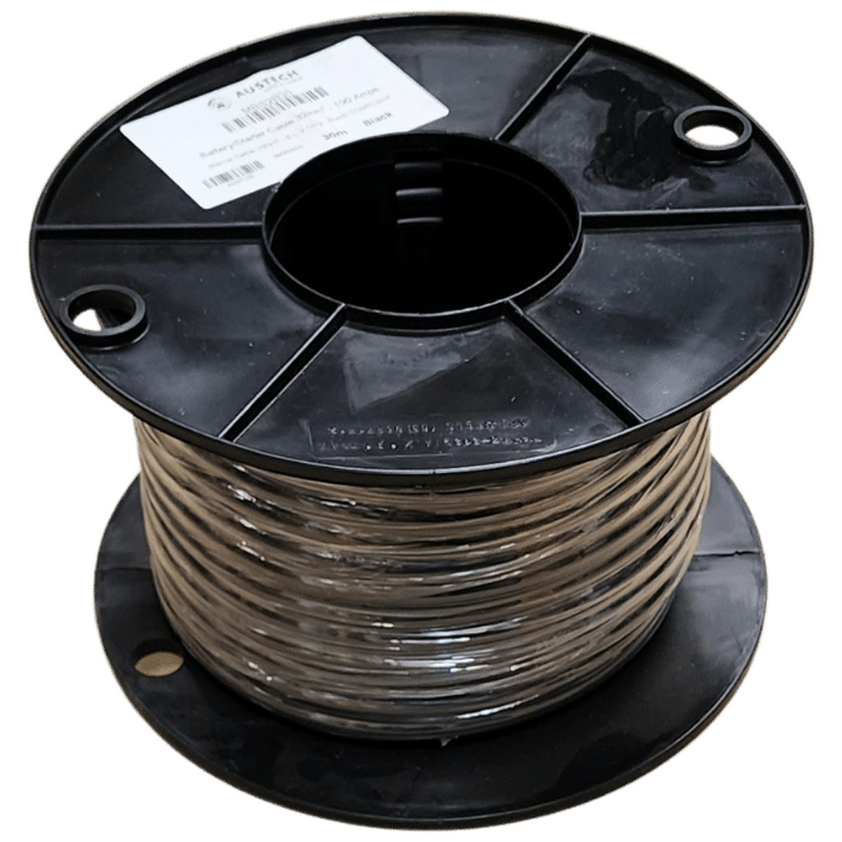 Austech - 2B&S (32mm²) Black Single Core Marine (Tinned) Cable - Australian Made - 30m Roll