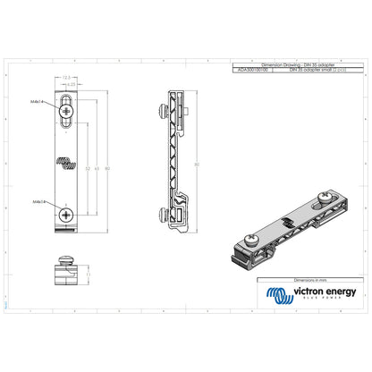 Victron Energy - Small DIN35 Adapters for Cerbo