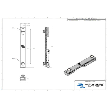 Victron Energy - 15A - Large DIN35 Adapters for Cerbo & 10- MPPTs