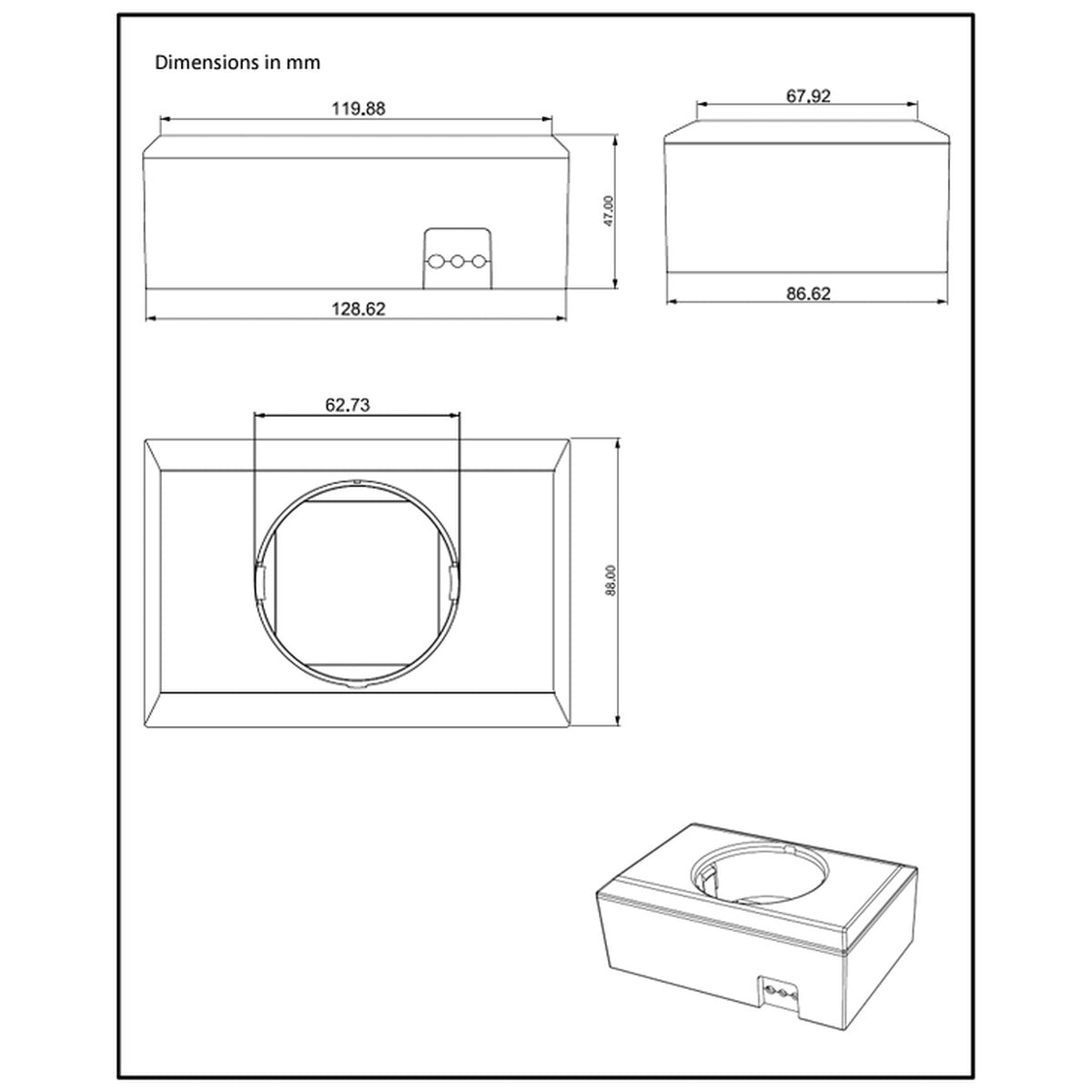 Victron Energy - Wall mount enclosure for BMV or MPPT Control
