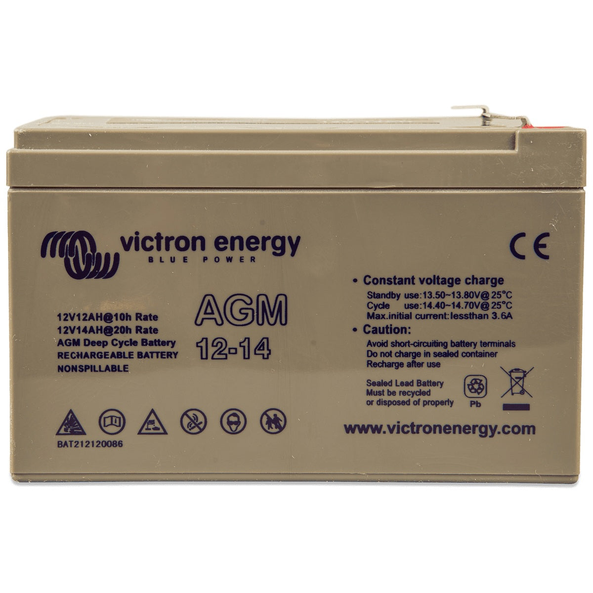 Victron Energy - 12V - 14AH - AGM Deep Cycle Battery