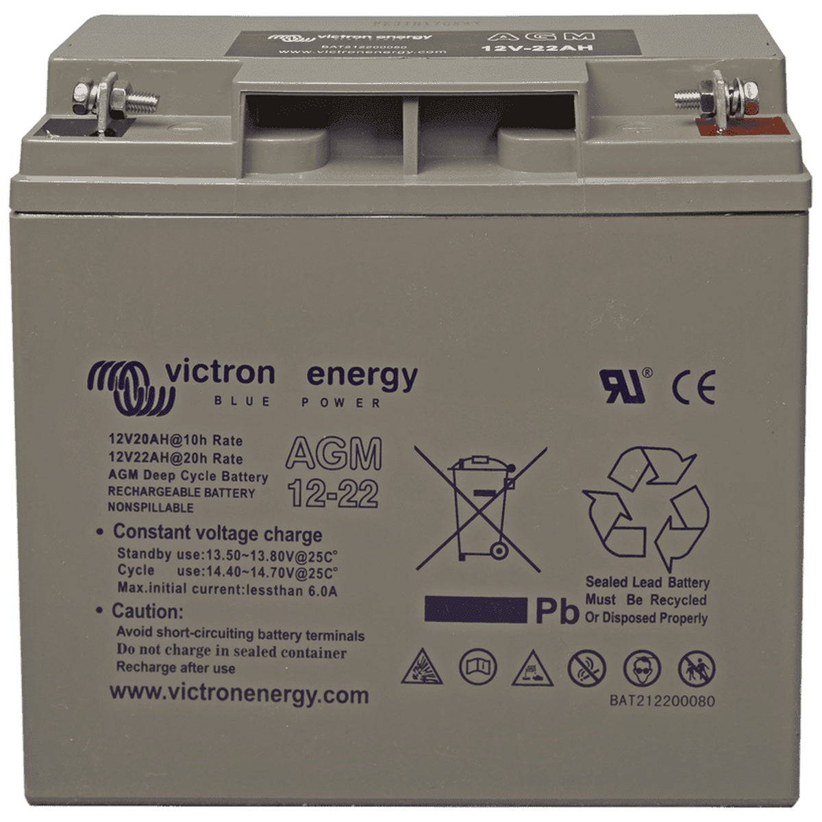 Victron Energy - 12V - 22AH - AGM Deep Cycle Battery