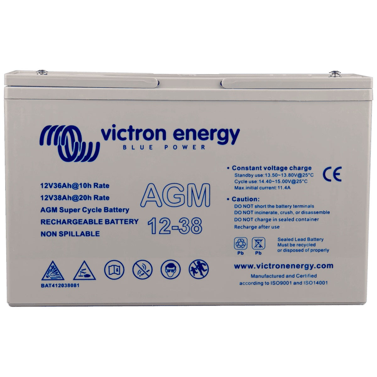 Victron Energy - 12V - 38AH - AGM Super Cycle Deep Cycle Battery