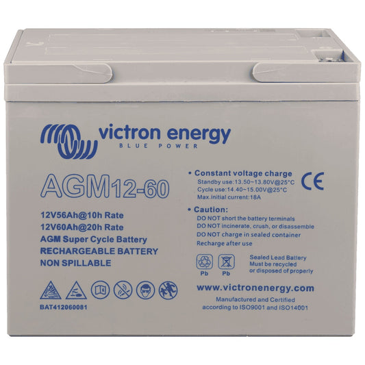 Victron Energy - 12V - 60AH - AGM Super Cycle Deep Cycle Battery