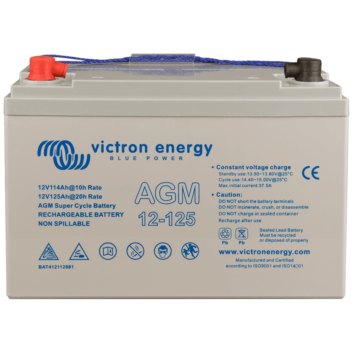 Victron Energy - 12V - 125AH - AGM Super Cycle Deep Cycle Battery
