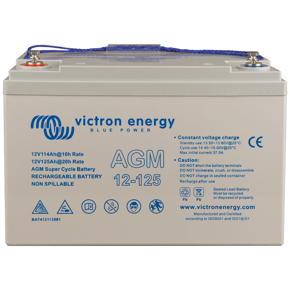 Victron Energy - 12V - 125AH - AGM Super Cycle Deep Cycle Battery