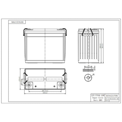 Victron Energy - 12V - 170AH - AGM Super Cycle Deep Cycle Battery
