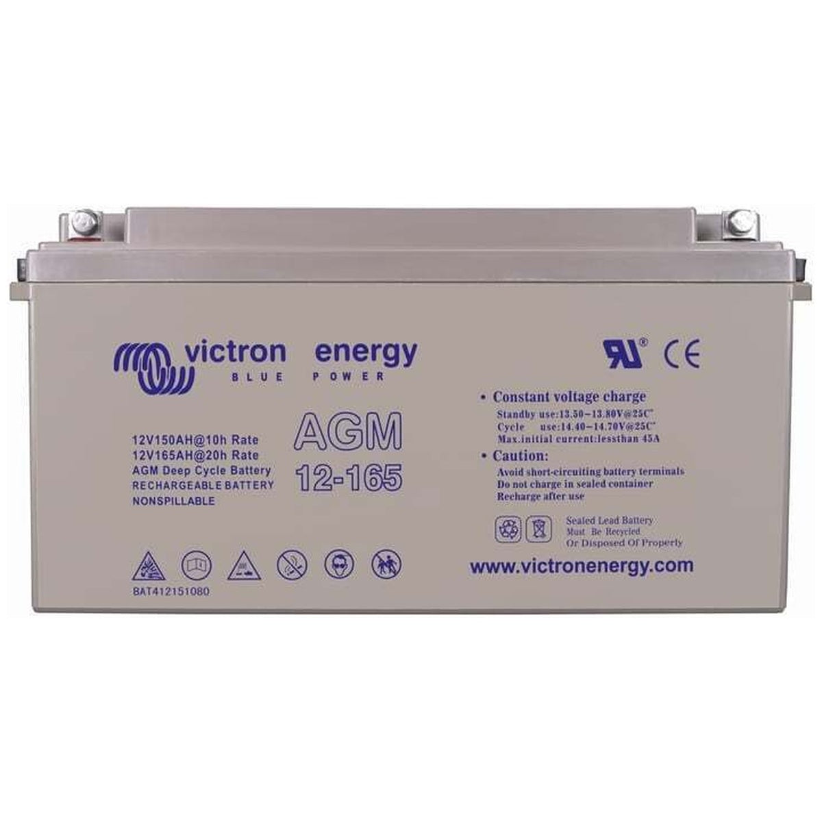 Victron Energy - 12V - 165AH - AGM Deep Cycle Battery