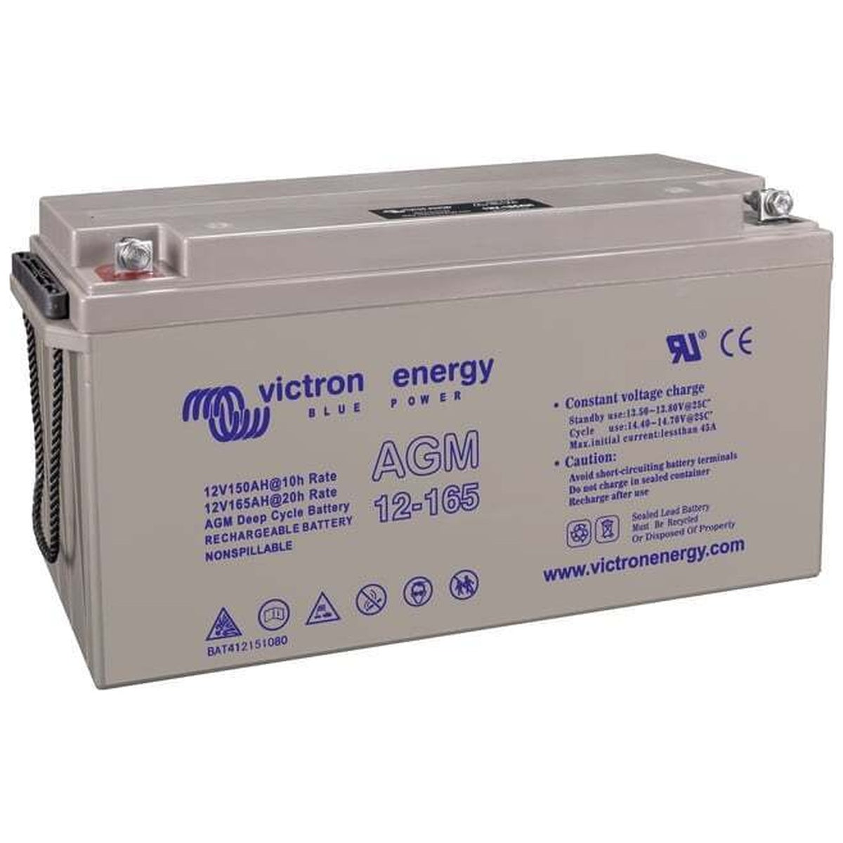 Victron Energy - 12V - 165AH - AGM Deep Cycle Battery