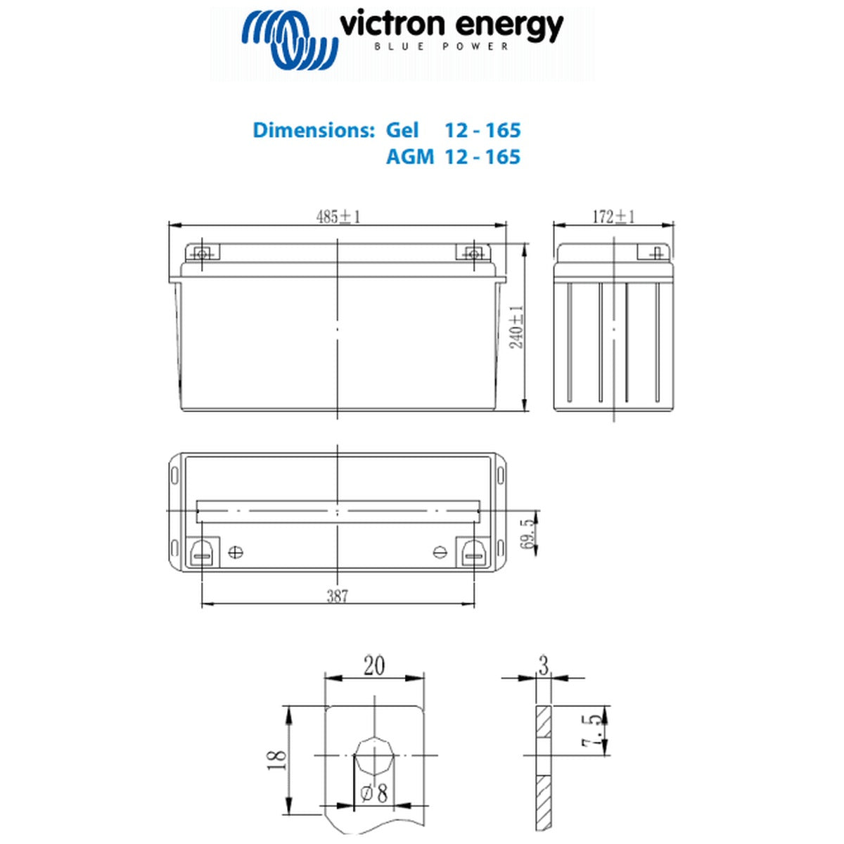 Victron Energy - 12V - 165AH - Gel Deep Cycle Battery
