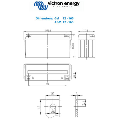 Victron Energy - 12V - 165AH - Gel Deep Cycle Battery