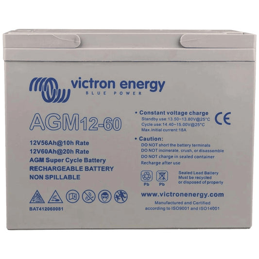 Victron Energy - 12V - 60AH - AGM Deep Cycle Battery