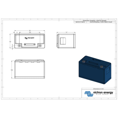 Victron Energy - 12V - 100AH - Smart LiFePO4 Lithium Battery