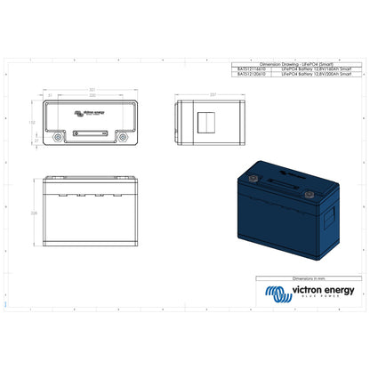 Victron Energy - 12V - 180AH - Smart NG LiFePO4 Lithium Battery