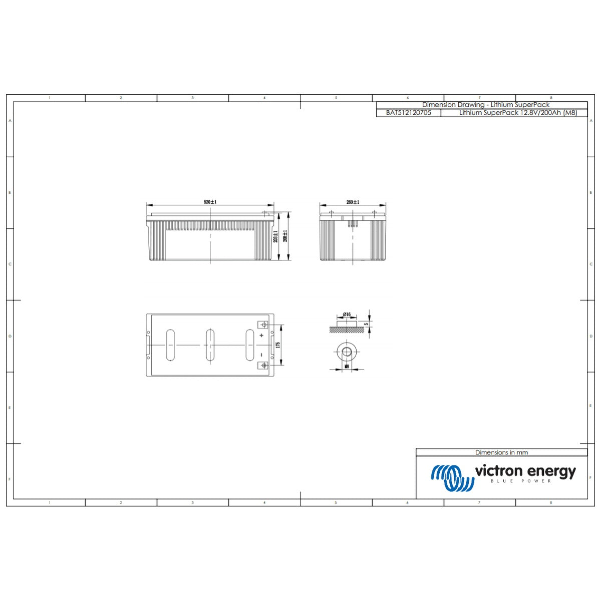 Victron Energy - 12V - 200AH - SuperPack Lithium Battery