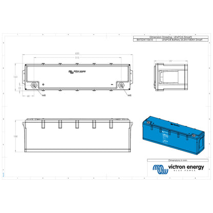 Victron Energy - 24V - 100AH - Smart LiFePO4 Lithium Battery