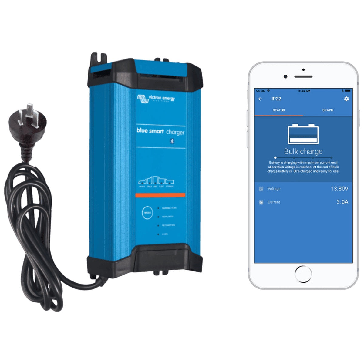 Victron Energy - 12V - BlueSmart - 12/20A - BlueSmart - IP22 - Battery Charger