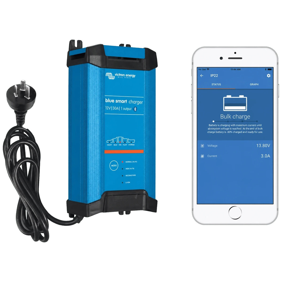 Victron Energy - 12V - BlueSmart - 12/30A - BlueSmart - IP22 - Battery Charger