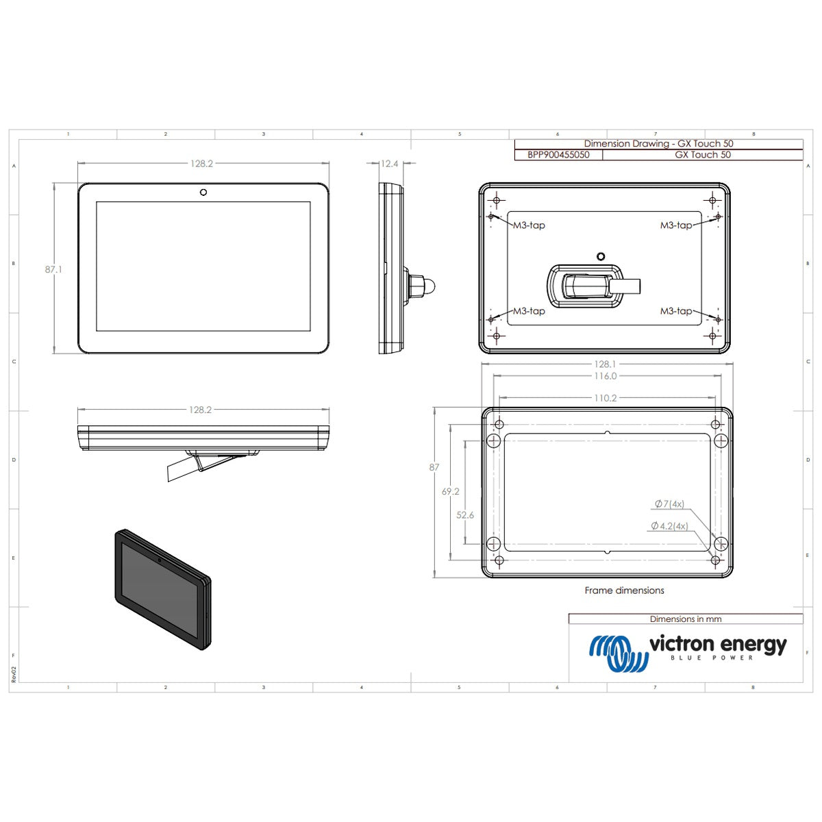Victron Energy - GX Touch 50 - 5" Display