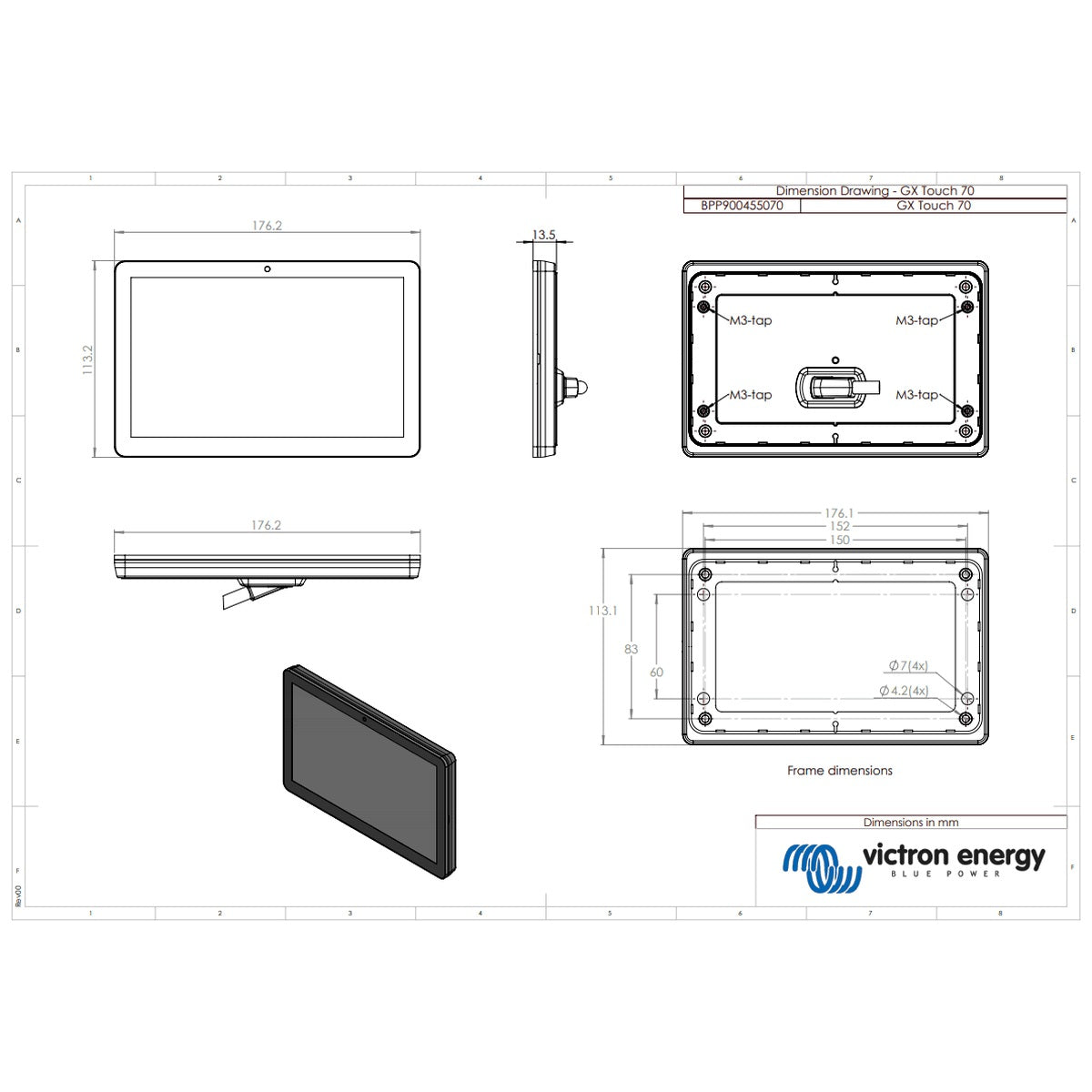 Victron Energy - GX Touch 70 - 7" Display