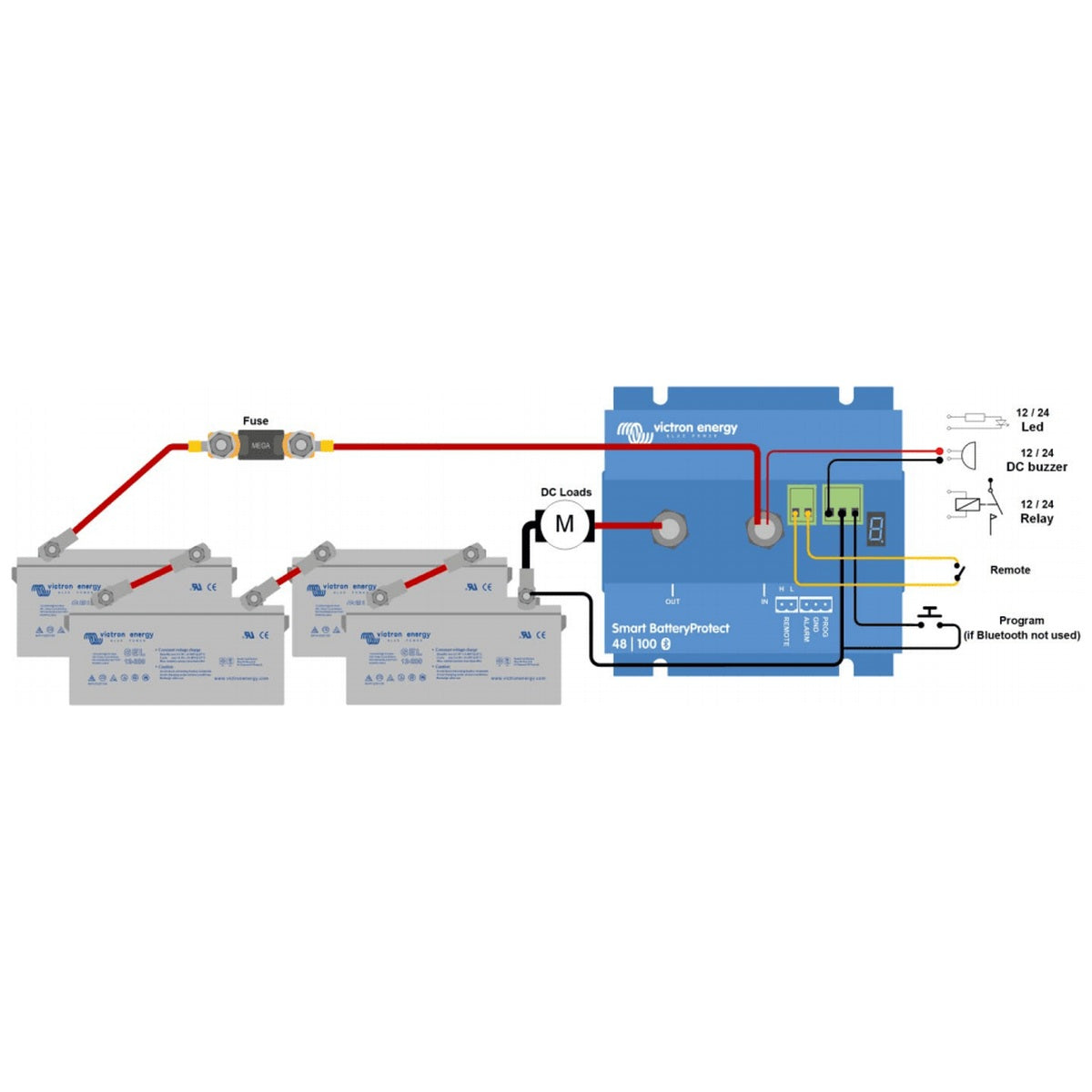 Victron Energy - 48V - 100A - Smart Bluetooth - BatteryProtect Low Voltage Disconnect