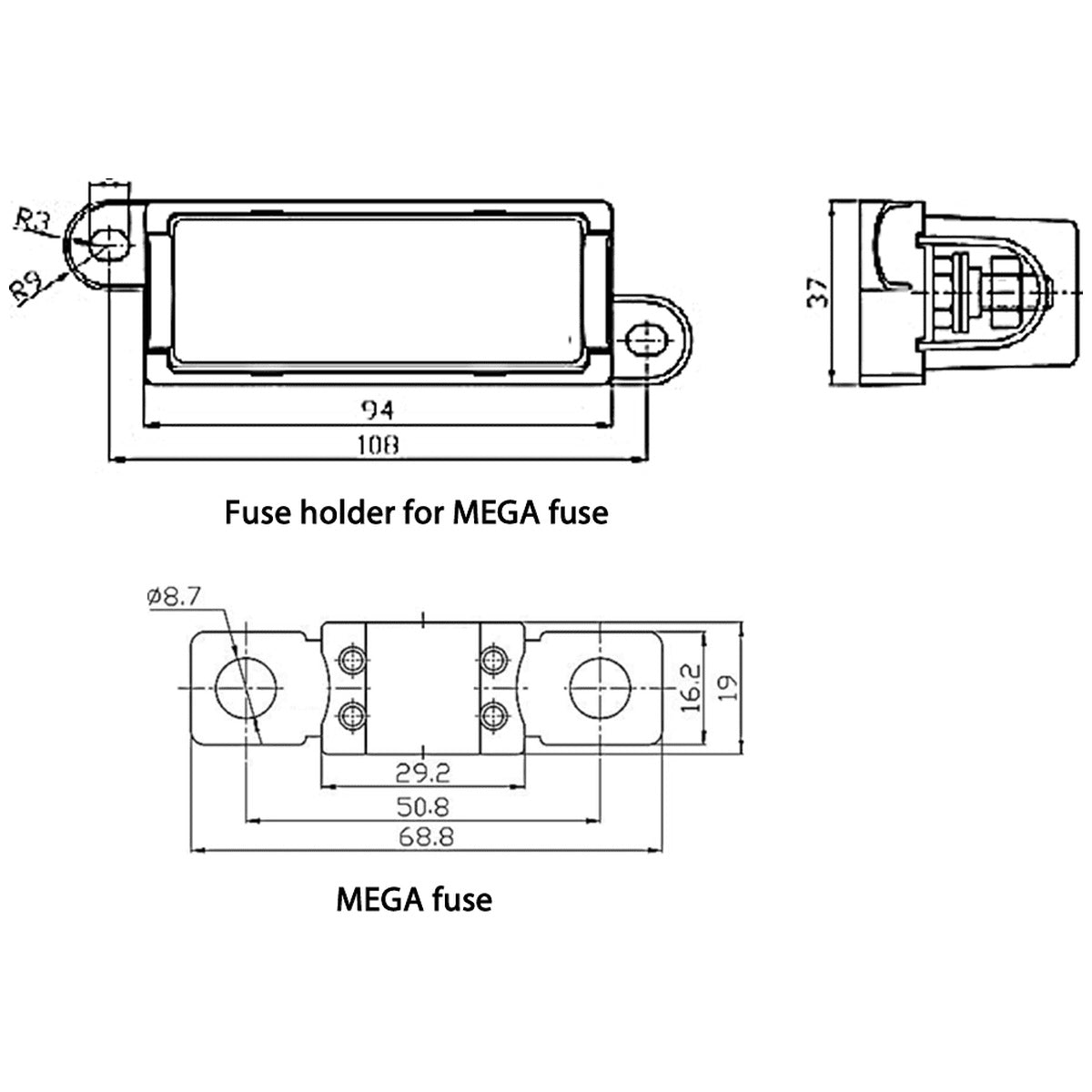 Victron Energy - 80V - 80A - Mega Fuse (Pack of 5)