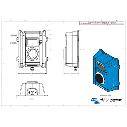 Victron Energy - 7.3/22kW Type 2 EV Charger / Charging Station