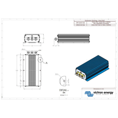 Victron Energy - 12V to 24V - Orion 12/24-50A - Non-Isolated IP67 - DC-DC Converter