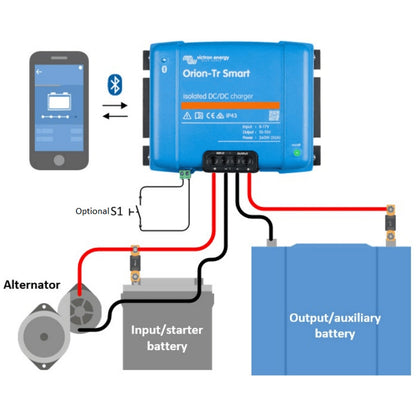 Victron Energy - 24V to 12V - Orion-Tr Smart - 24/12-30A - Isolated DC-DC Charger