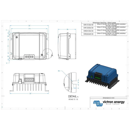 Victron Energy - 24V to 12V - Orion-Tr Smart - 24/12-30A - Isolated DC-DC Charger