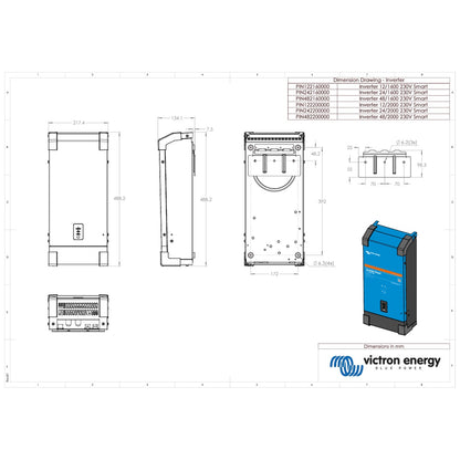 Victron Energy - 12V - 2000VA - 12/2000 - Phoenix Smart - Inverter