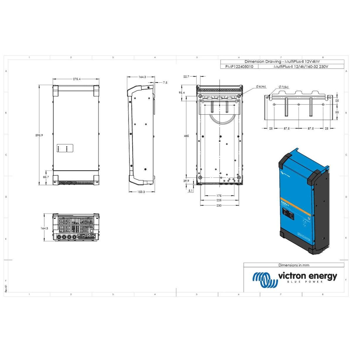 Victron Energy - 12V 4000W - MultiPlus-II 12/4000/160-32 - Inverter/Charger