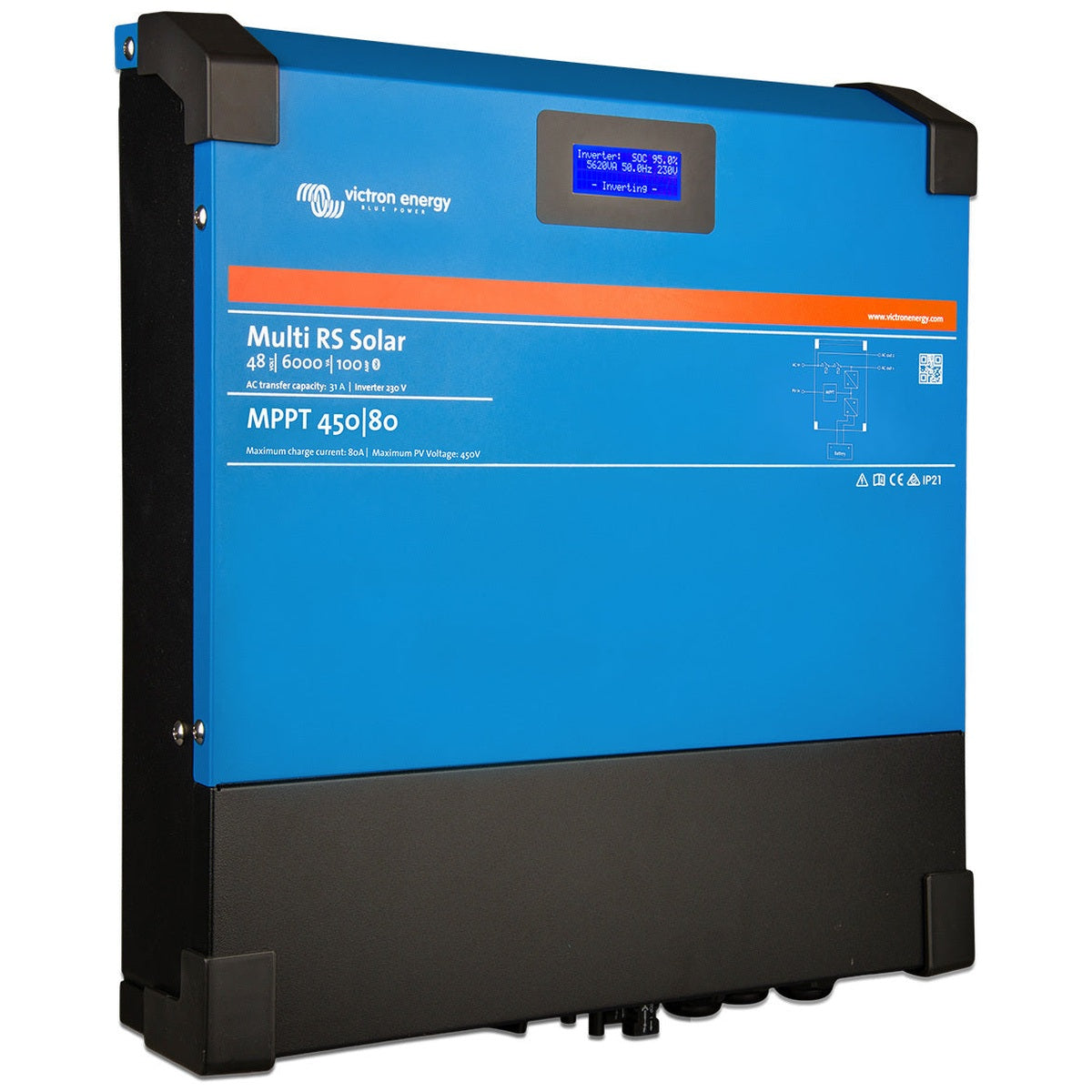 Victron Energy - 48V - 6000VA Multi RS Solar 48/6000/100-450/80 Inverter/Charger/MPPT 450V/100A