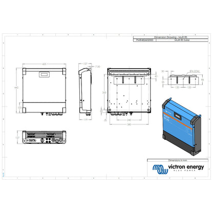 Victron Energy - 48V - 6000VA Multi RS Solar 48/6000/100-450/80 Inverter/Charger/MPPT 450V/100A