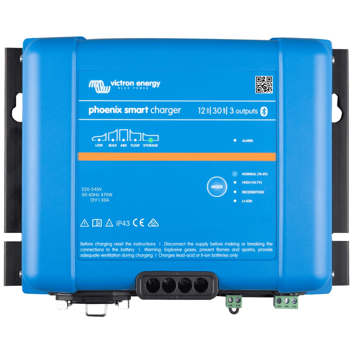 Victron Energy - 12V - 30A Multi-Bank Phoenix Smart IP43 12/30 (3) - Battery Charger