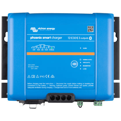 Victron Energy - 12V - 30A Multi-Bank Phoenix Smart IP43 12/30 (3) - Battery Charger