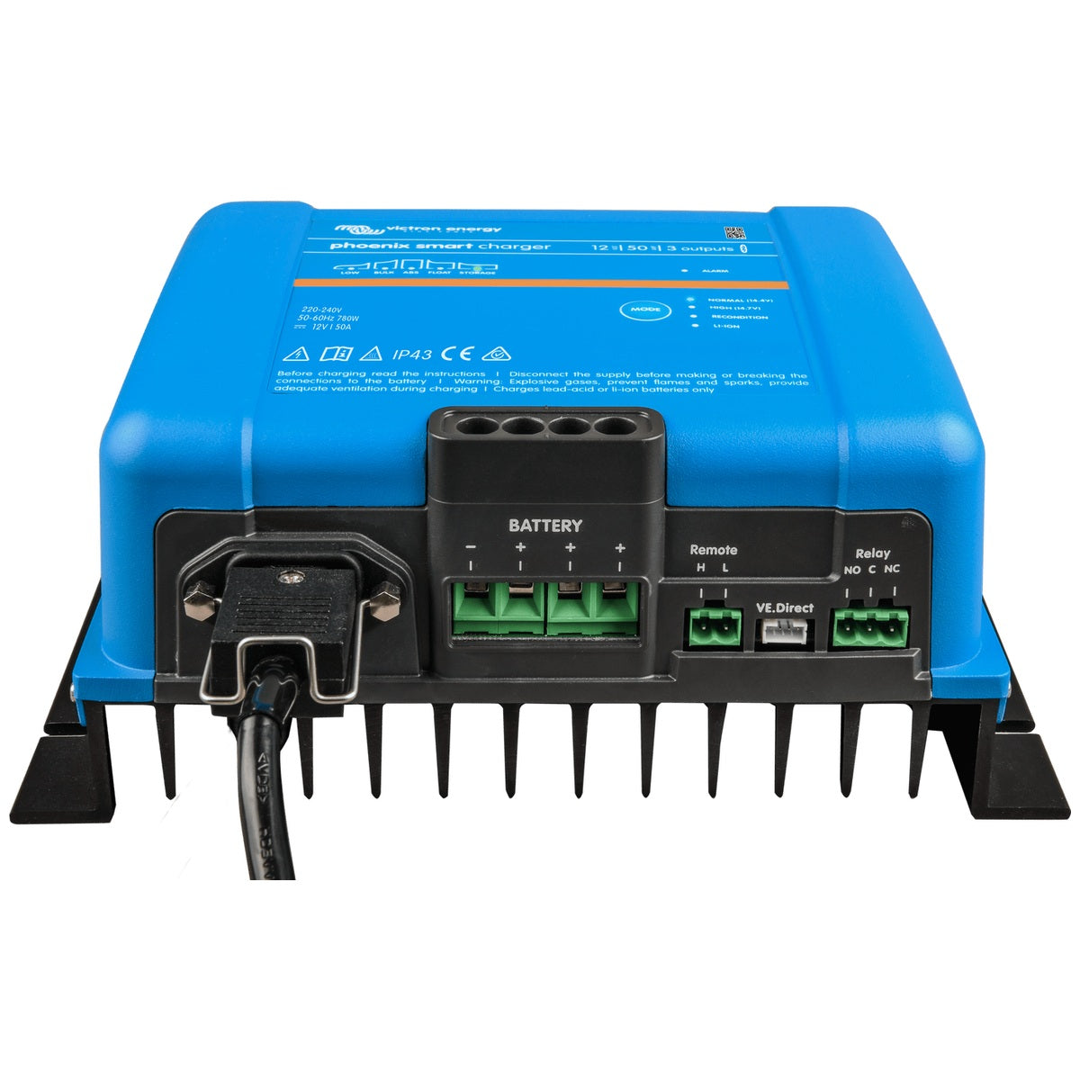 Victron Energy - 12V - 50A Multi-Bank Phoenix Smart IP43 12/50 (3) - Battery Charger