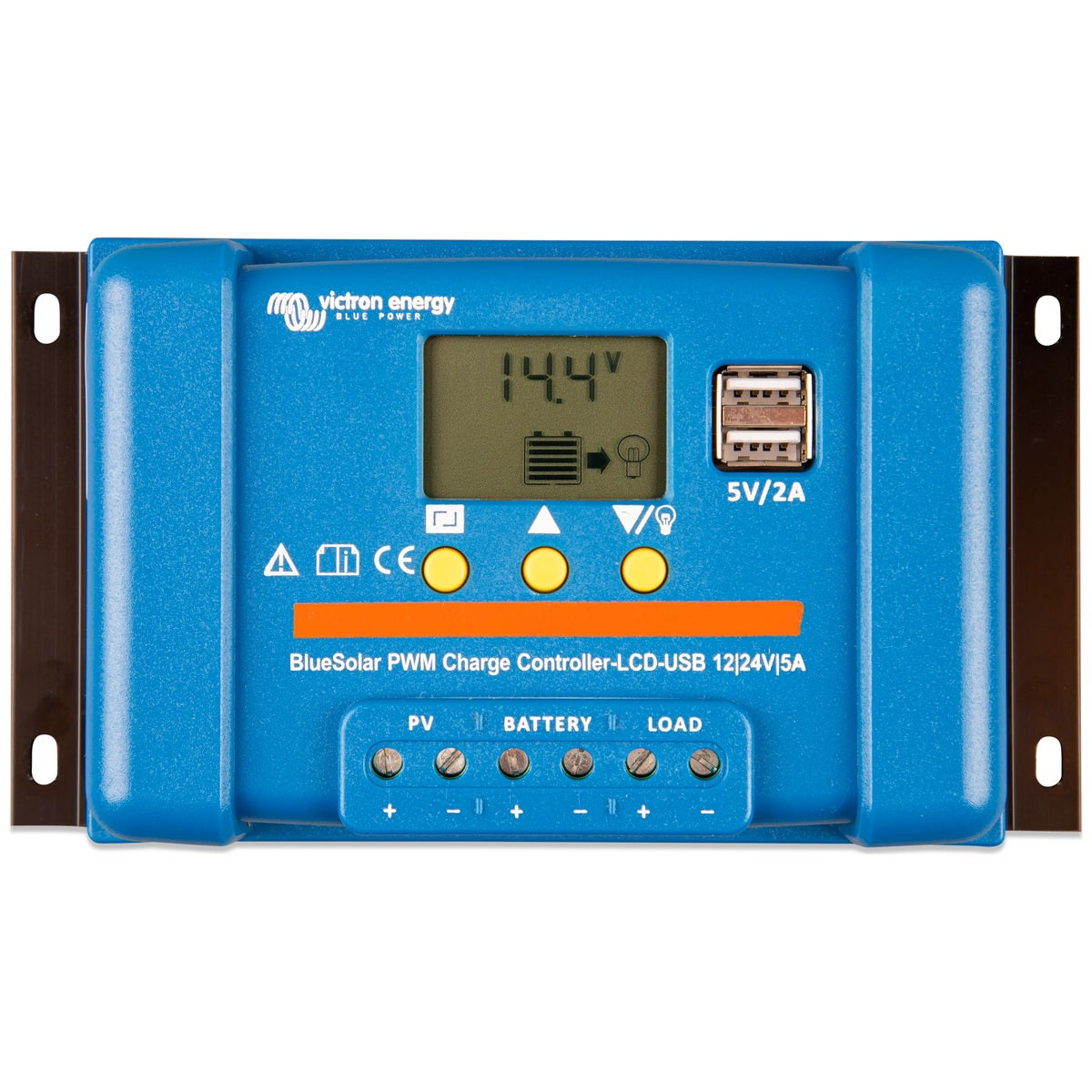 Victron Energy - 12/24V - 5A - BlueSolar PWM - LCD & USB - Solar Charge Controller